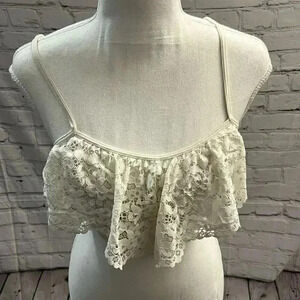 Victoria’s Secret White Lace Swim Bralette size medium